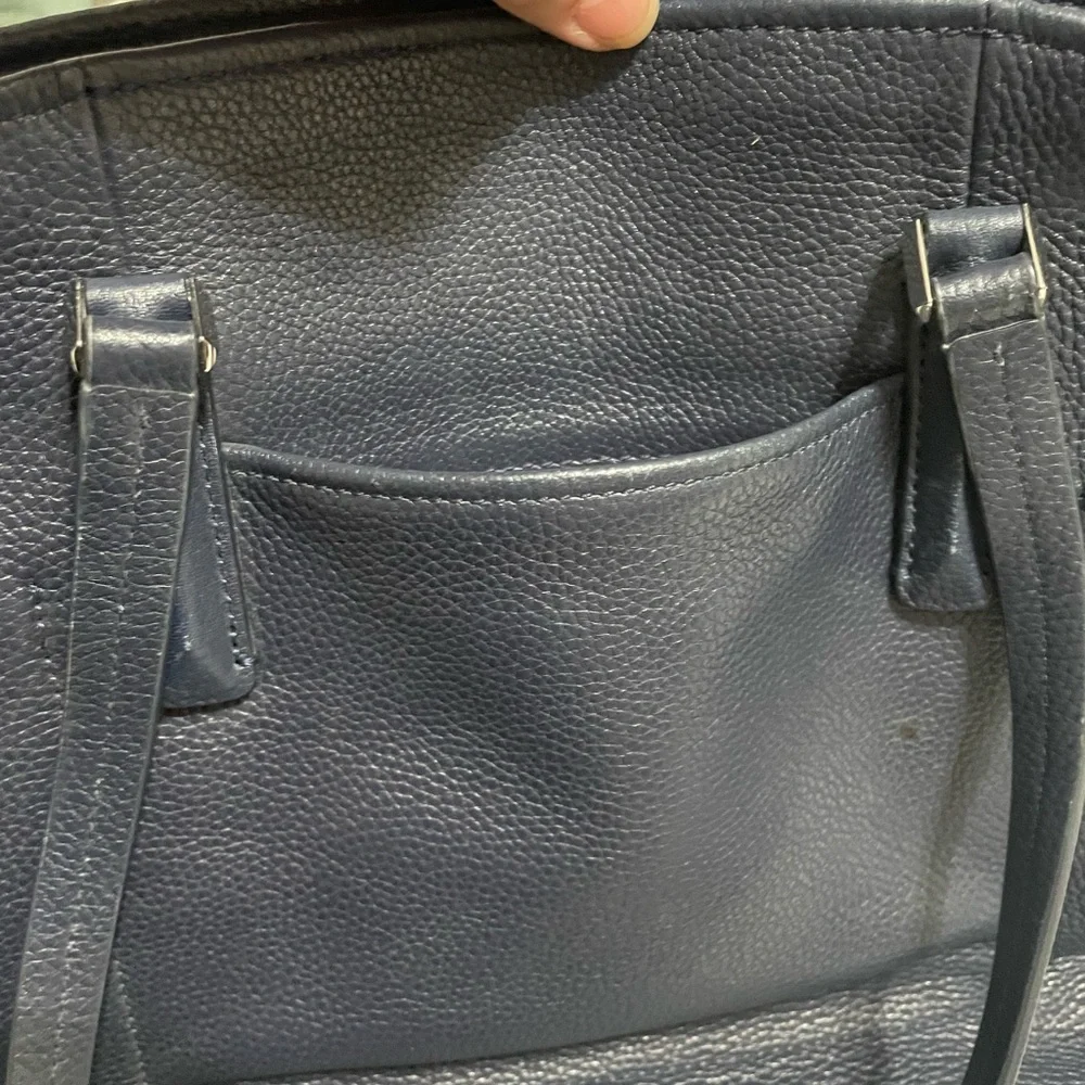 Kate Spade Midnight Blue Textured Leather Accessory~ Professional on the go‎